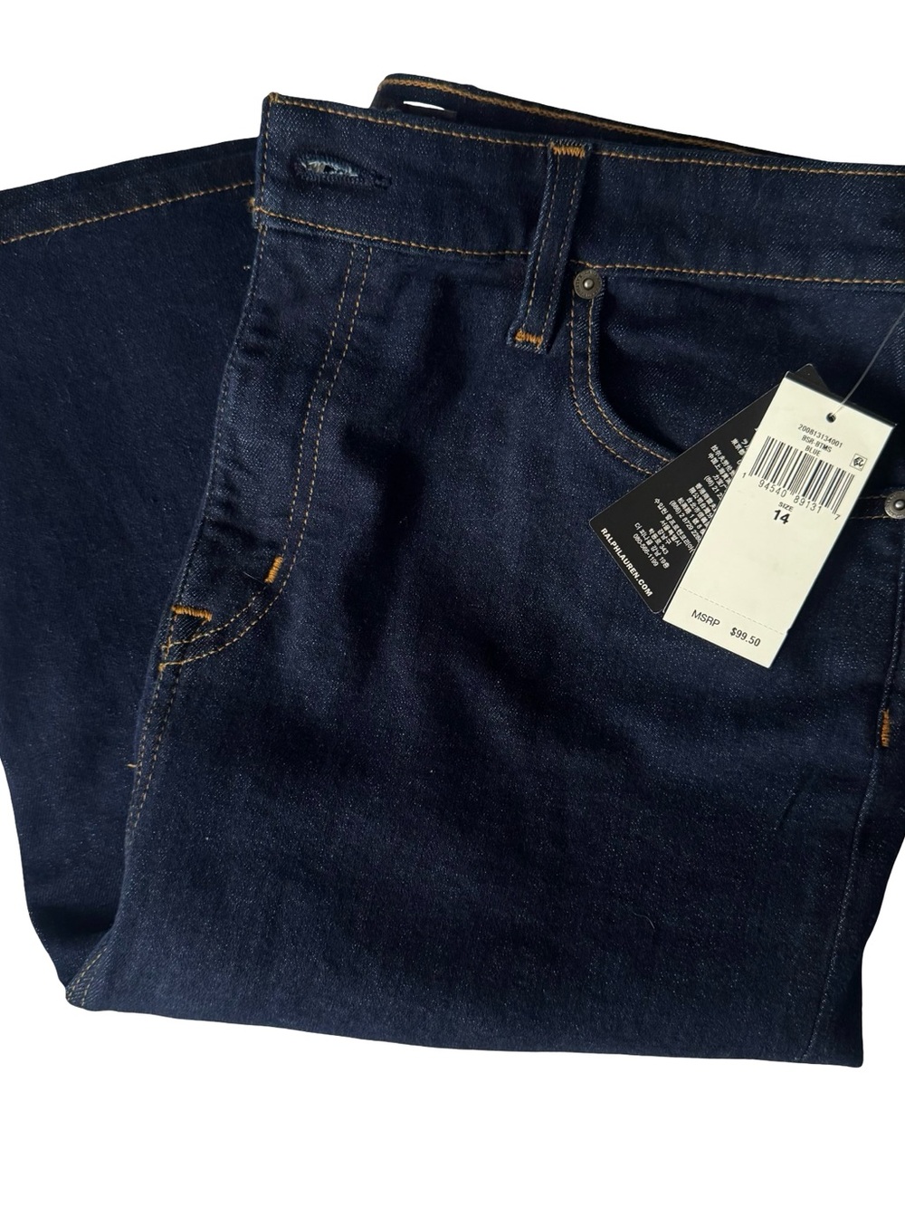 NWT Lauren Ralph Lauren Dark Indigo Denim Skirt - Picture 3 of 9